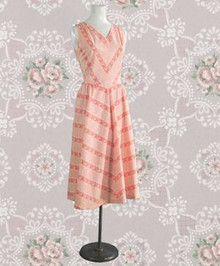 Pink Greentree cotton 1940s dress