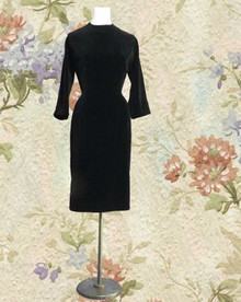Basic little black velvet dress