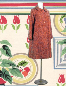 Multi colored tweed winter coat