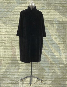 Beautiful black velvet evening coat