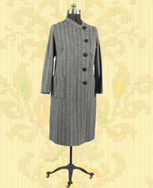 Asymmetric wool knit dress