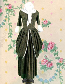 Great  paisley print 1860s costume