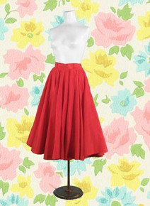 Fantastic tomato red extra full skirt