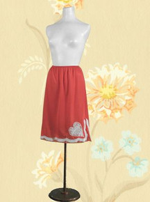 Sweetheart poppy red half slip