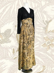 Slimming 1970s nylon/lurex gown