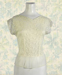Classic embroidered sheer blouse