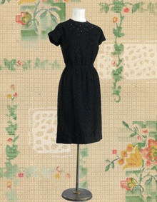Embroidered cotton eyelet LBD