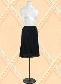 Black nylon half slip
