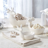 White Deer Bowl - Large