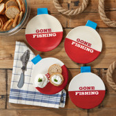 Bobber Appetizer Plates w/ Fish Spreader