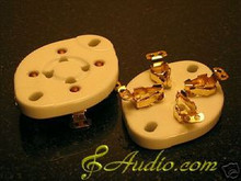 4-Sets Gold Plated 4 Pin Panel Mounted Tube Socket for 300B 2A3 811A