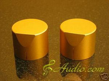 2 pcs 40mmD x 31mmL  Golden Color Solid Aluminum Knobs