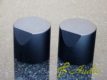 2 pcs 34mmD x 31mmL Black Color Solid Aluminum Knobs