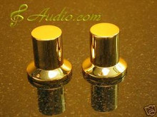 2 pcs 25mmDx25mmL Gold Plated Volume Knob