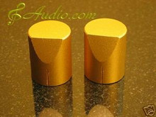 2 pcs 25mmD x 31mmL  Golden Color Solid Aluminum Knobs