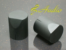 2 pcs 25mmD x 31mmL  Black Color Solid Aluminum Knobs