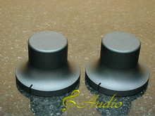 2 pc 48mmDx26mmL Black Color Solid Aluminum Knobs