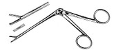 Noyes Alligator Forceps, 1X2 Teeth, Serrated Jaws , Jaw Length: 7Mm, Length: 5.5" (Shaft)