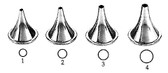 Boucheron Ear Speculum , Round , Set Of 4, Sizes 1, 2, 3 & 4