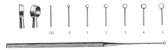 Buck Ear Curette, Blunt, Straight, Size 1, Length: 6.5"