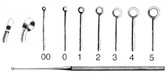 Buck Ear Curette, Sharp, Angled, Size 1, Length: 6.5"