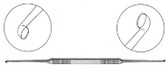 House Curette , Double-Ended, Flat Handle , Strong Angle, 2.25Mm X 3.0Mm & 2.0Mm X 2.5Mm Cups , Length: 6