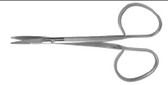 Kaye Blepharoplasty Scissors , Ribbon Style Ring Handle, Serrated , Straight , Length: 4.25