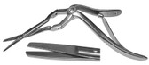 Becker Septum Scissors , Double Action, Serrated, Angled Handles , Length: 7.125