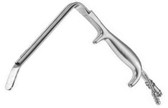 Tebbetts Style Endoscopic Retractor , With Tooth Serrated End , With Fiber Optic Light , Width: 25.0Mm X 10.0Cm