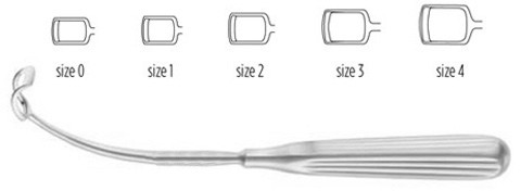 Curette Per Adenoidi 8-1/2 (21,6 Cm), Misura 0, Lama Larga 11 Mm &ndash; Nuova, Prodotta In Pakistan