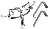 Dingman Mouth Gag , Complete Set Of 3 Tongue Blades, 2 Adjustable Upper Blades And 2 Cheek Retractors. Grooved Tongue Blades, Coil Springs On Upper Frame For Suture Handling