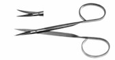 Iris Scissors , Ribbon Style Ring Handle , Straight, Miniature Pattern , Length: 3.75