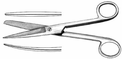 Moleskin And Felt Scissors, 7-1/2 (19.1 Cm), Sharp-Blunt Points, Straight