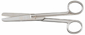 Ear Cropping Scissors, 6-1/2" (16.5 Cm), Straight, Blunt/Blunt, One Serrated Blade, Extra Heavy