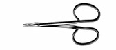 Gradle Scissors , Ribbon Style Ring Handle , Slightly Curved, Sharp Points , Length: 3.75