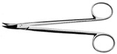 Quimby Gum Scissors , Sharp , Strongly Curved , Length: 5.125