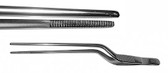Gruenwald (Jansen) Thumb Forceps , Bayonet , Tissue Forceps, 1X2 Teeth , Length: 7.75