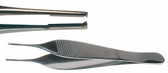 Adson-Micro Suture Forceps , With Tying Platform , 1X2 Teeth, Smooth Platform , Width: 1 , Length: 4.75