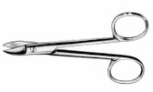 Beebee (Crown & Collar) Wire Cutting Scissors , Curved, One Serrated Blade , Length: 4.75