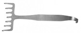 Coronal Brow Lift Retractor , 7 Sharp Offset Prongs, Small Curved Finger Grip On End Of Handle , Width: 70 , Length: 7.25