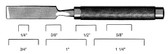 Cobb Osteotome 11" Straight 3/8" Wide