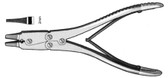 Wire Extraction Pliers/Forceps, Tungsten Carbide Jaws, Double Action , 4.0Mm Jaws, Length: 7"