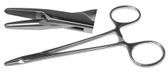 Halsey Needle Holder , Tungsten Carbide , Serrated, Left-Handed , Length: 5