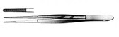 Cushing Dressing Forceps , Serrated Platform , Tungsten Carbide , Length: 7