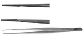 Gerald Thumb Forceps , Tungsten Carbide  , 1X2 Teeth, Serrated Platform , Width: 1 , Length: 7