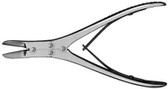 Rowland-Ruskin Forceps , Double-Action, Narrow Jaws , Straight , Length: 7