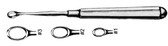 Piffard Dermal Curette, 5-1/2" (14 Cm), Oval, Narrow Handles, Size 00 (1 Mm Diameter)
