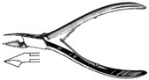 Tissue And Cuticle Nipper, 4" (10.2 Cm), Convex Jaws, Stainless