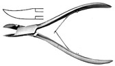Nail Nipper, 4-1/2" (11.4 Cm), Concave Jaws, Single Spring, Chrome