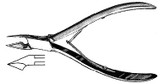 Tissue And Cuticle Nipper, 4-1/2" (11.4 Cm), Convex Jaws, Stainless